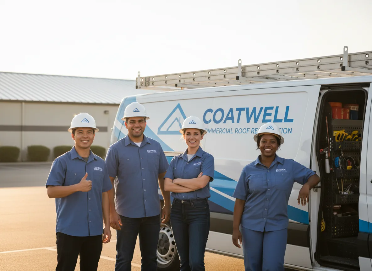 Commercial roof coating company in Cordova, IL