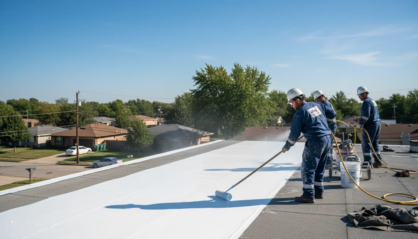 Commercial roof coating in Cordova, IL near me